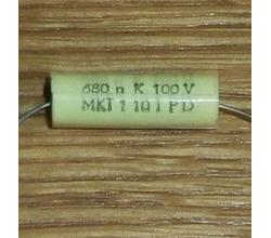 Kondensator 680 nF 100 V 10 % axial ( MKT )